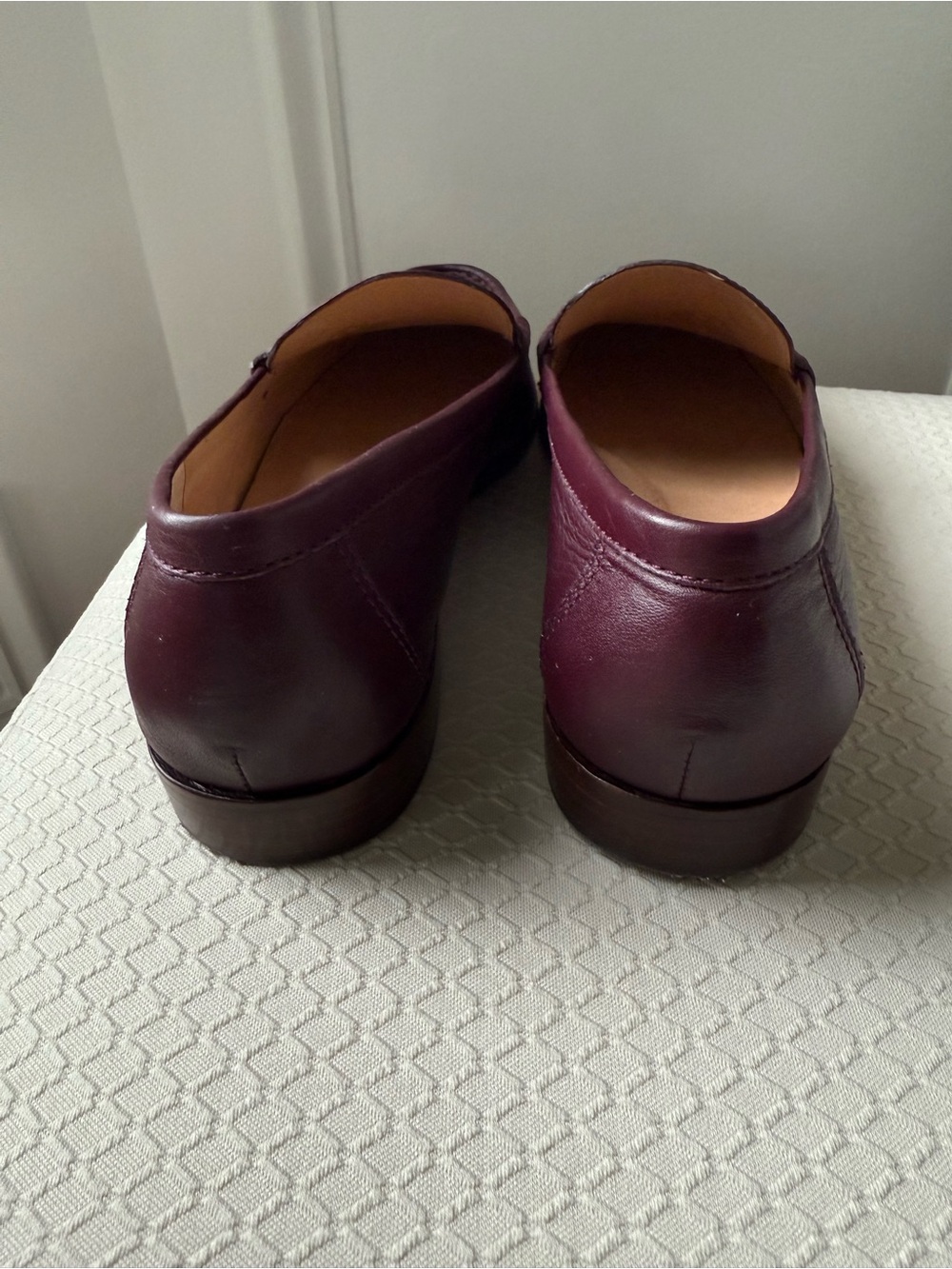 Lauren Ralph Lauren Wynnie Women’s Penny Loafers in Deep Wine Leather Size 11B - Picture 4 of 10